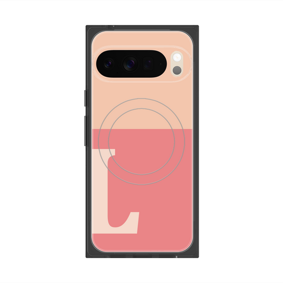 Premium Square Case with Pixelsnap［ Original - initial two tone - L pink ］