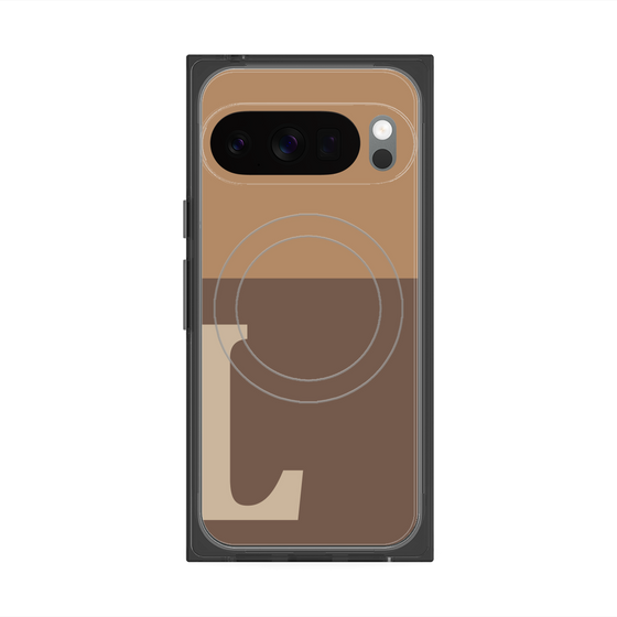 Premium Square Case with Pixelsnap［ Original - initial two tone - L brown ］