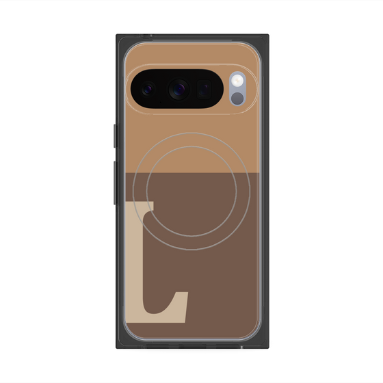 Premium Square Case with Pixelsnap［ Original - initial two tone - L brown ］