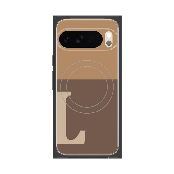 Premium Square Case with Pixelsnap［ Original - initial two tone - L brown ］