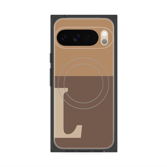 Premium Square Case with Pixelsnap［ Original - initial two tone - L brown ］