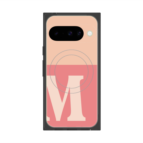 Premium Square Case with Pixelsnap［ Original - initial two tone - M pink ］