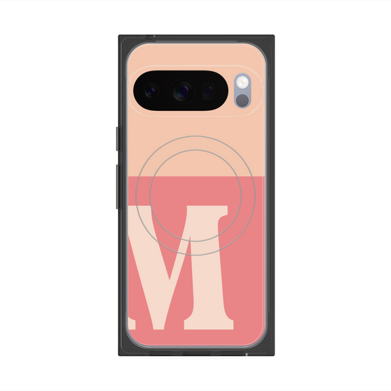 Premium Square Case with Pixelsnap［ Original - initial two tone - M pink ］