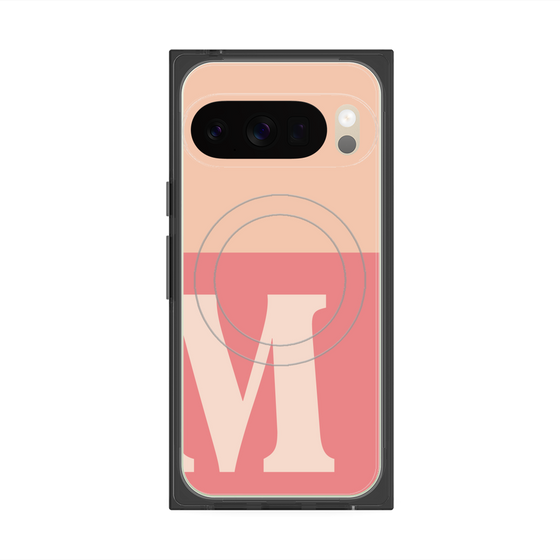 Premium Square Case with Pixelsnap［ Original - initial two tone - M pink ］