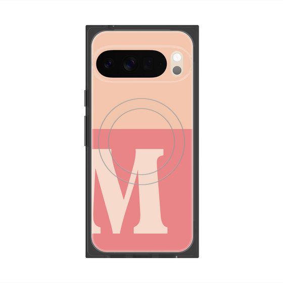 Premium Square Case with Pixelsnap［ Original - initial two tone - M pink ］