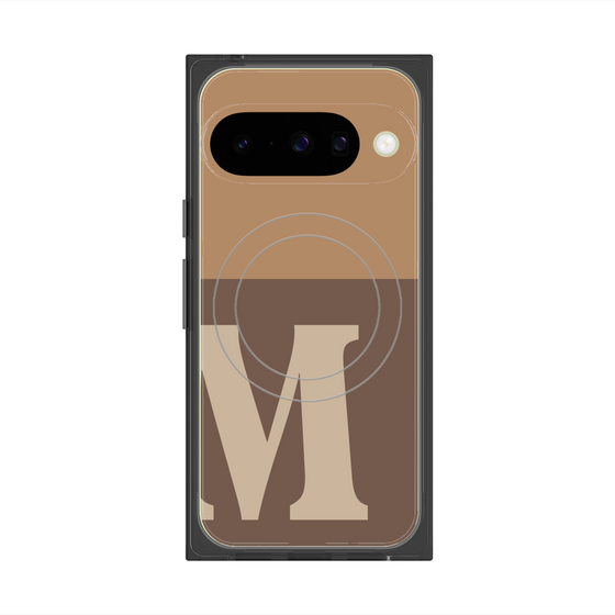 Premium Square Case with Pixelsnap［ Original - initial two tone - M brown ］