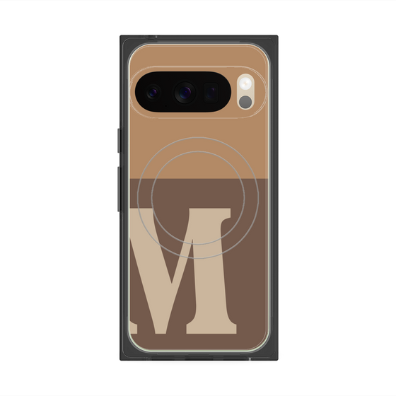 Premium Square Case with Pixelsnap［ Original - initial two tone - M brown ］