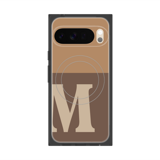 Premium Square Case with Pixelsnap［ Original - initial two tone - M brown ］