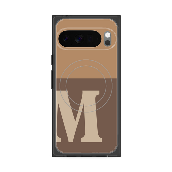 Premium Square Case with Pixelsnap［ Original - initial two tone - M brown ］