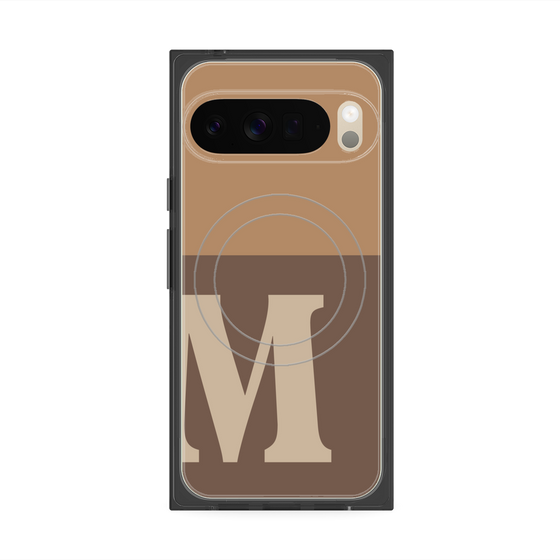 Premium Square Case with Pixelsnap［ Original - initial two tone - M brown ］