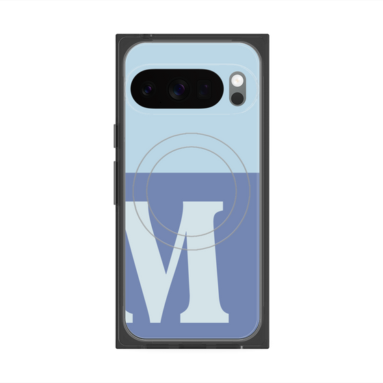 Premium Square Case with Pixelsnap［ Original - initial two tone - M blue ］