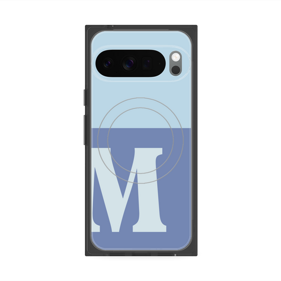 Premium Square Case with Pixelsnap［ Original - initial two tone - M blue ］