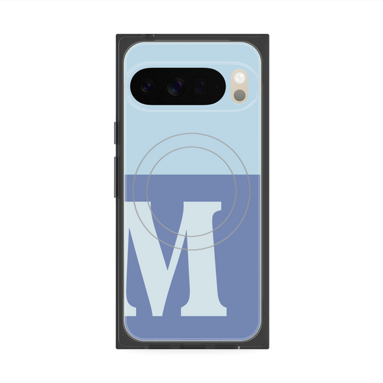 Premium Square Case with Pixelsnap［ Original - initial two tone - M blue ］