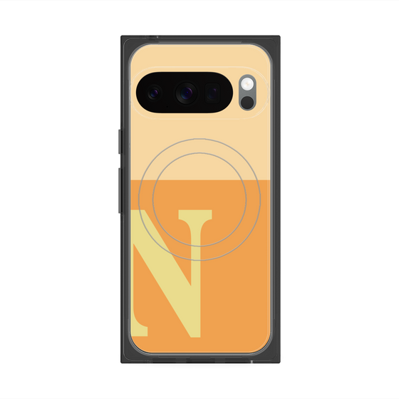 Premium Square Case with Pixelsnap［ Original - initial two tone - N orange ］
