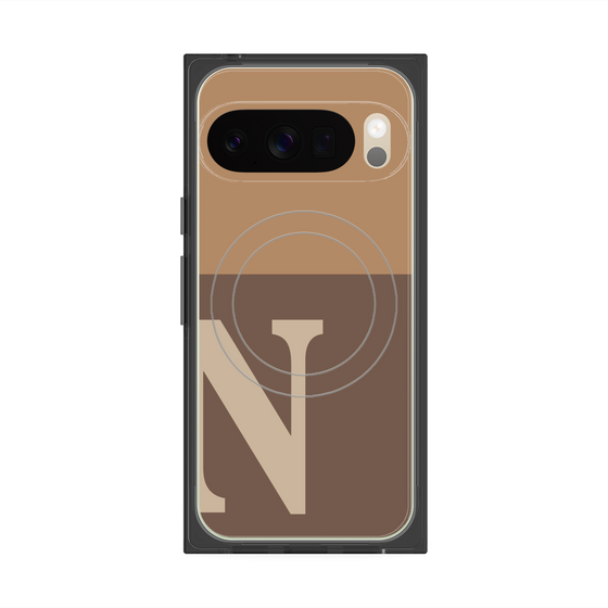 Premium Square Case with Pixelsnap［ Original - initial two tone - N brown ］