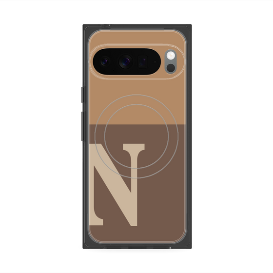 Premium Square Case with Pixelsnap［ Original - initial two tone - N brown ］
