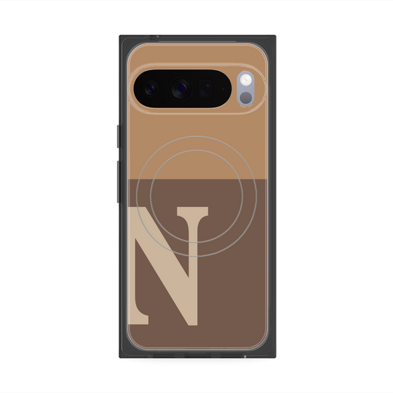 Premium Square Case with Pixelsnap［ Original - initial two tone - N brown ］