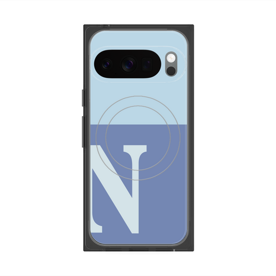 Premium Square Case with Pixelsnap［ Original - initial two tone - N blue ］