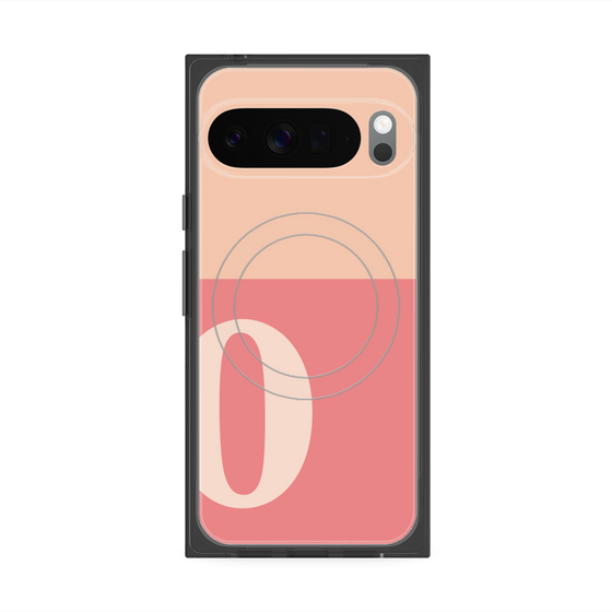 Premium Square Case with Pixelsnap［ Original - initial two tone - O pink ］