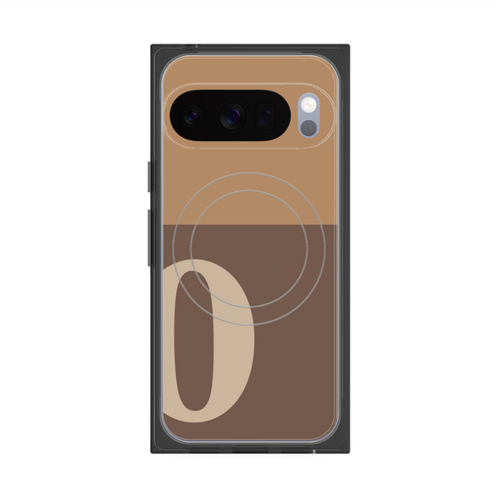 Premium Square Case with Pixelsnap［ Original - initial two tone - O brown ］