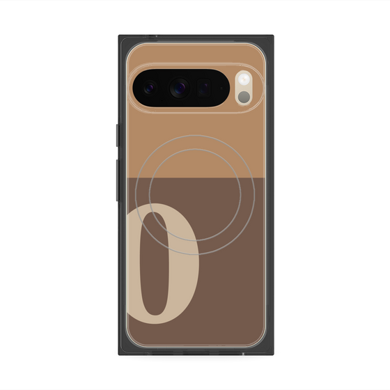 Premium Square Case with Pixelsnap［ Original - initial two tone - O brown ］