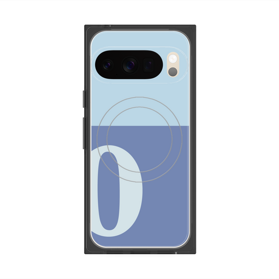 Premium Square Case with Pixelsnap［ Original - initial two tone - O blue ］