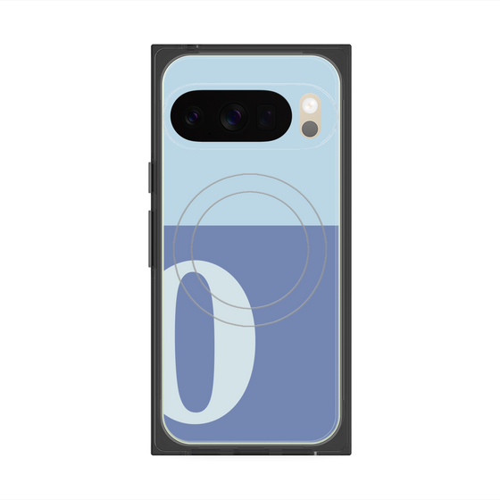 Premium Square Case with Pixelsnap［ Original - initial two tone - O blue ］