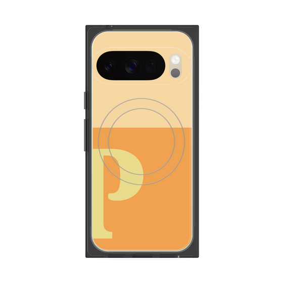 Premium Square Case with Pixelsnap［ Original - initial two tone - P orange ］