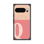 Premium Square Case with Pixelsnap［ Original - initial two tone - Q pink ］