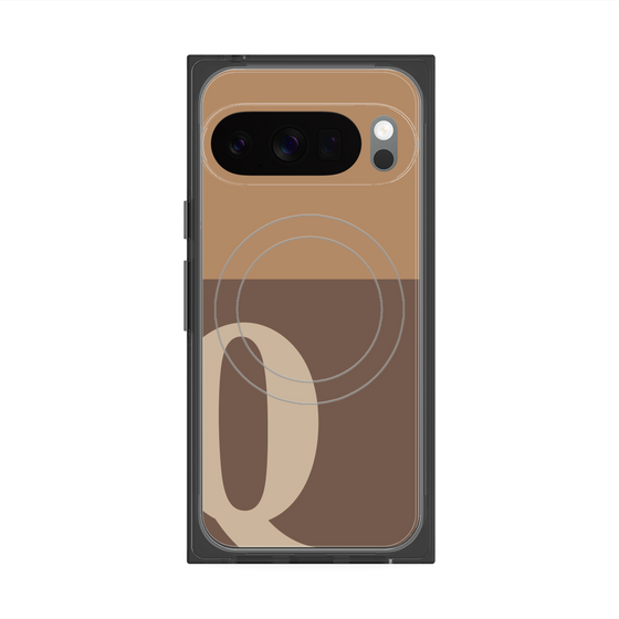 Premium Square Case with Pixelsnap［ Original - initial two tone - Q brown ］