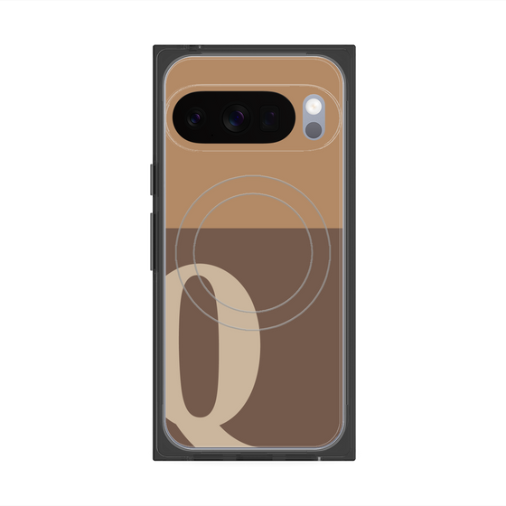 Premium Square Case with Pixelsnap［ Original - initial two tone - Q brown ］
