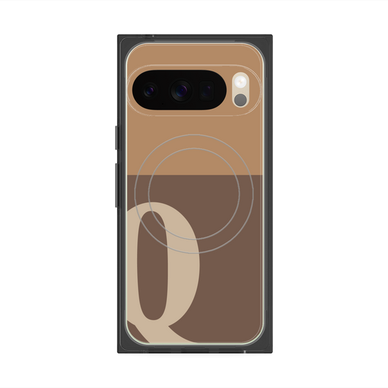 Premium Square Case with Pixelsnap［ Original - initial two tone - Q brown ］