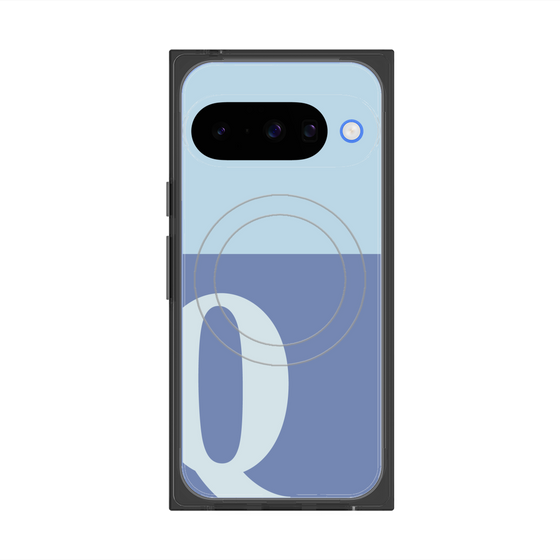 Premium Square Case with Pixelsnap［ Original - initial two tone - Q blue ］