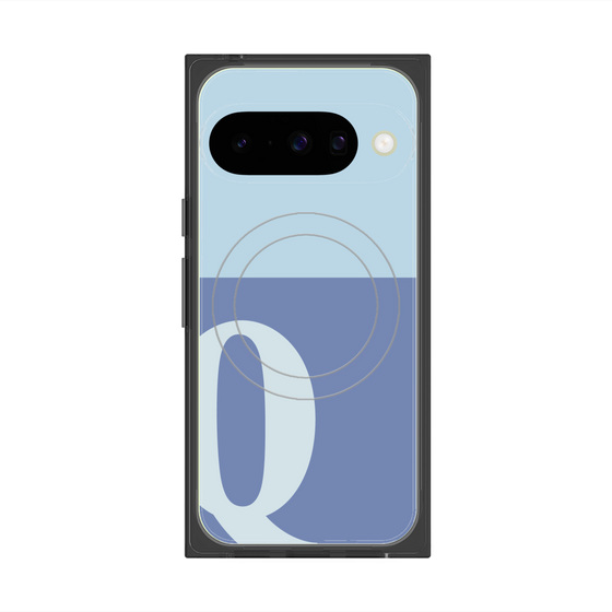 Premium Square Case with Pixelsnap［ Original - initial two tone - Q blue ］