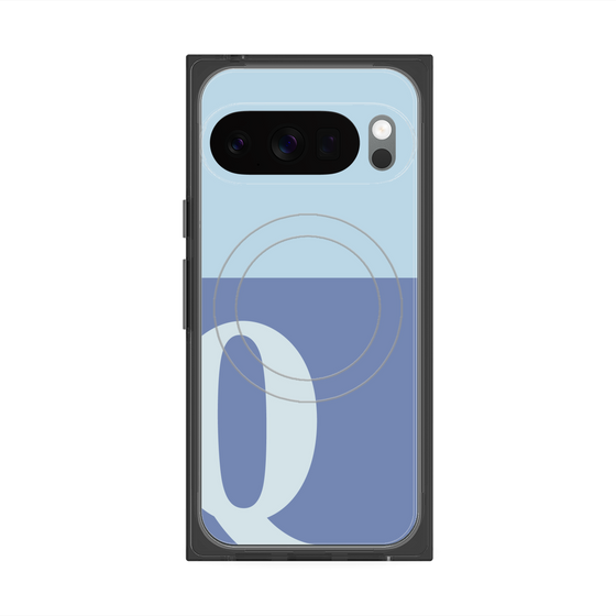 Premium Square Case with Pixelsnap［ Original - initial two tone - Q blue ］