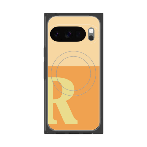 Premium Square Case with Pixelsnap［ Original - initial two tone - R orange ］