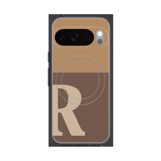 Premium Square Case with Pixelsnap［ Original - initial two tone - R brown ］