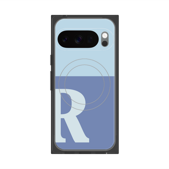 Premium Square Case with Pixelsnap［ Original - initial two tone - R blue ］