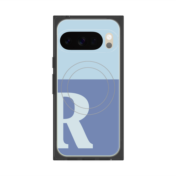 Premium Square Case with Pixelsnap［ Original - initial two tone - R blue ］