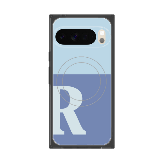 Premium Square Case with Pixelsnap［ Original - initial two tone - R blue ］