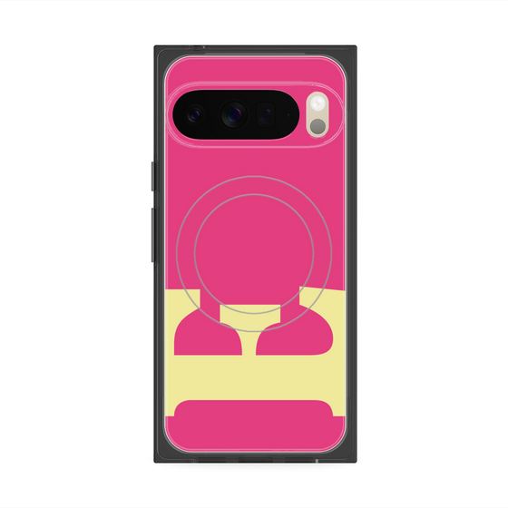 Premium Square Case with Pixelsnap［ Original - initial color - E pink ］