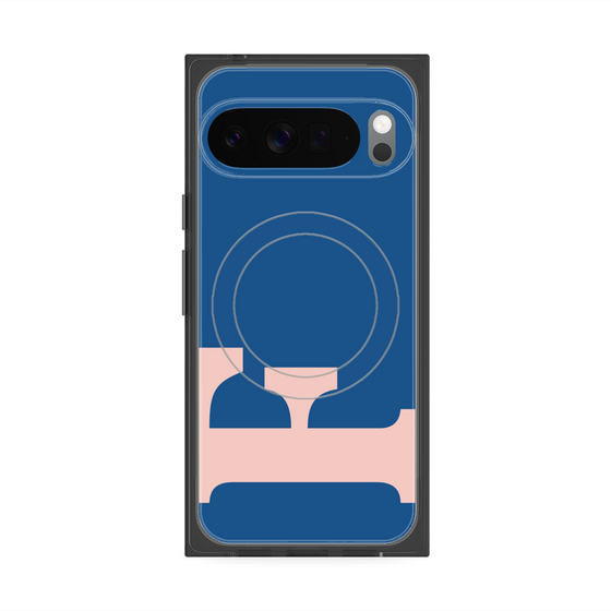 Premium Square Case with Pixelsnap［ Original - initial color - F navy ］