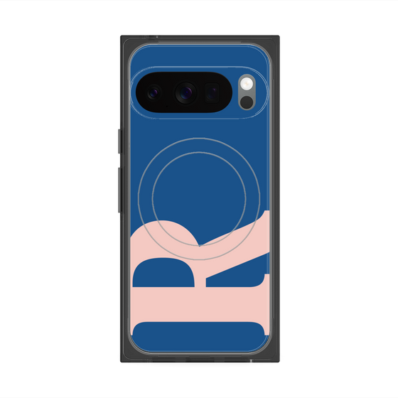 Premium Square Case with Pixelsnap［ Original - initial color - R navy ］