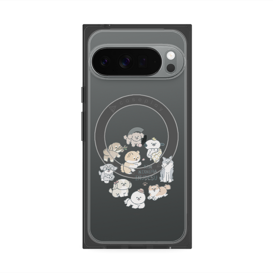 Premium Square Case with Pixelsnap［ Hello, It's Dog - All Together - Clear ］