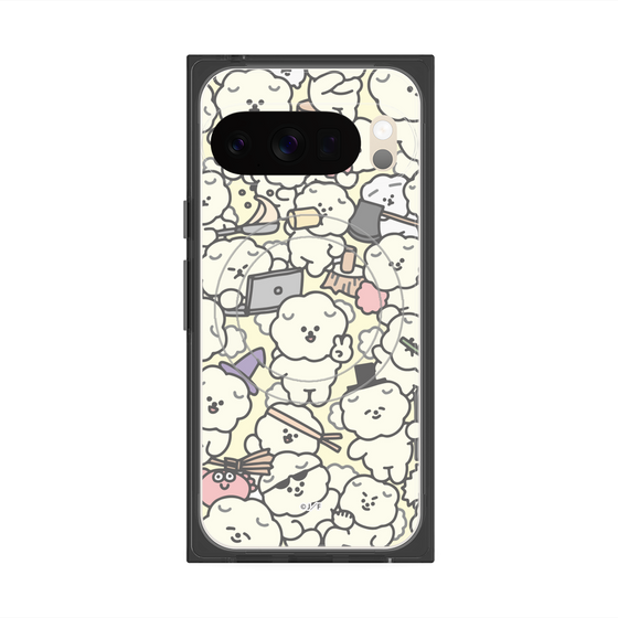 Premium Square Case with Pixelsnap［ Mossari Mosao - Fluffy - Beige ］