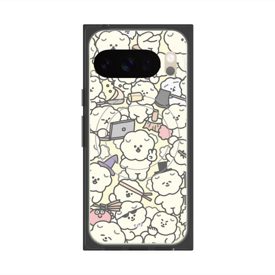 Premium Square Case with Pixelsnap［ Mossari Mosao - Fluffy - Beige ］