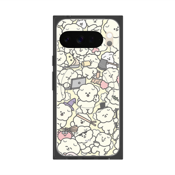 Premium Square Case with Pixelsnap［ Mossari Mosao - Fluffy - Beige ］