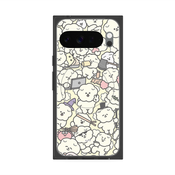 Premium Square Case with Pixelsnap［ Mossari Mosao - Fluffy - Beige ］