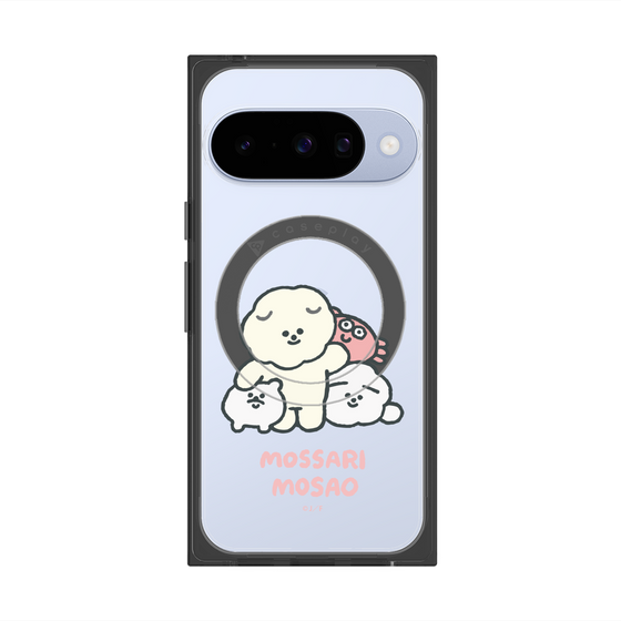 Premium Square Case with Pixelsnap［ Mossari Mosao - Everyone Together - Clear ］