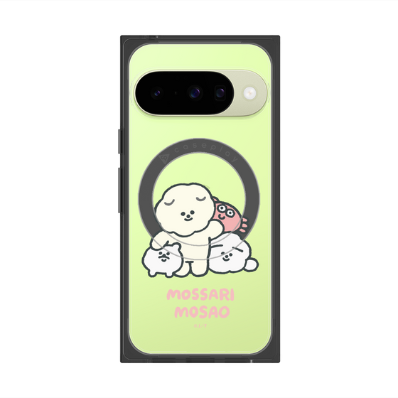 Premium Square Case with Pixelsnap［ Mossari Mosao - Everyone Together - Clear ］